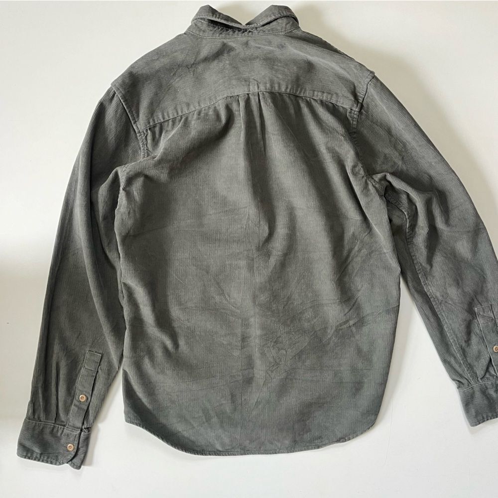Madewell *GREY Corduroy Perfect Long-Sleeve Shirt Small - Picture 4 of 9